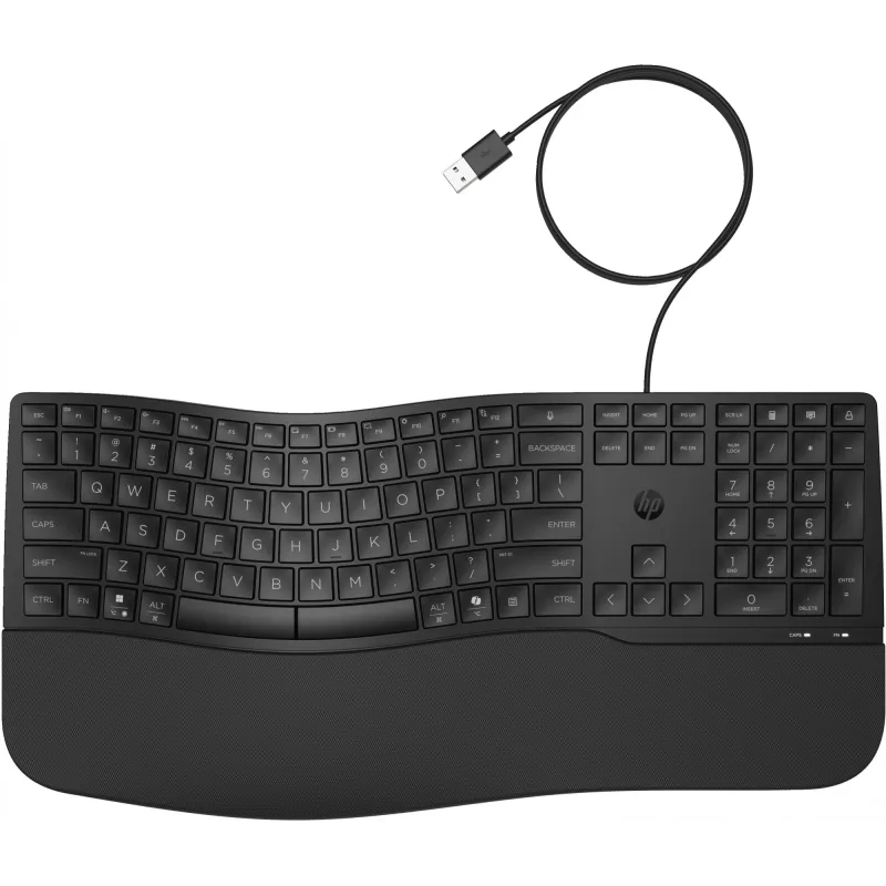 Káblová klávesnica plnej veľkosti HP 485 Comfort s USB portom a 23 programovateľnými klávesmi
