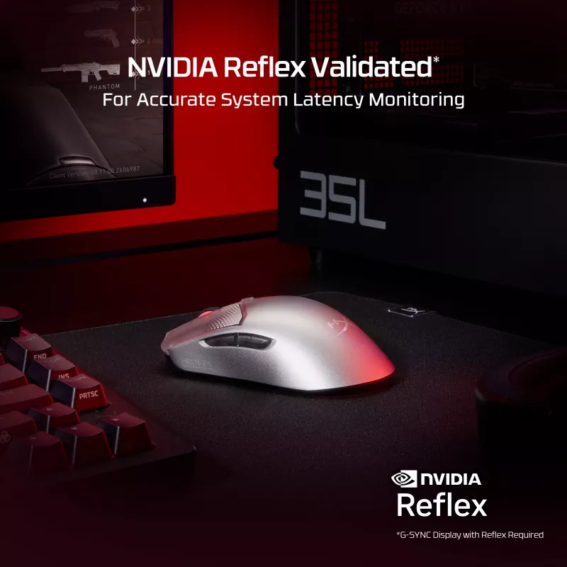 HyperX Pulsefire Haste 2 S Silver bezdrôtová herná myš