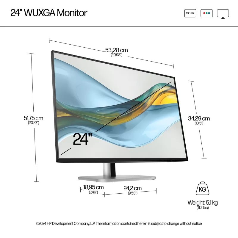 Monitor HP Series 5 Pro 24 palcov WUXGA displej 1920 x 1200