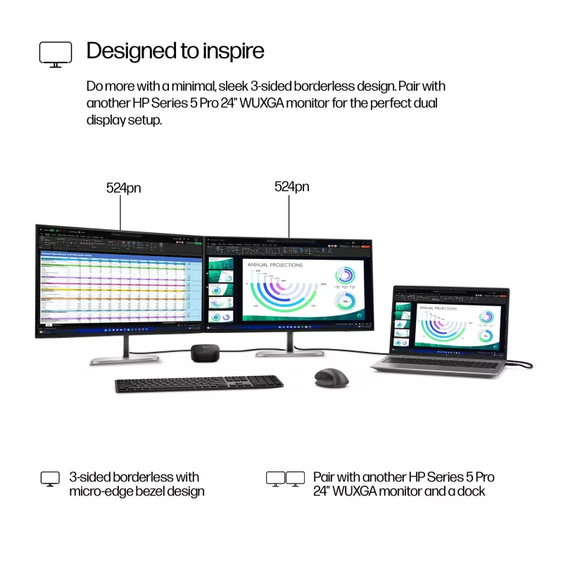 Monitor HP Series 5 Pro 24 palcov WUXGA displej 1920 x 1200