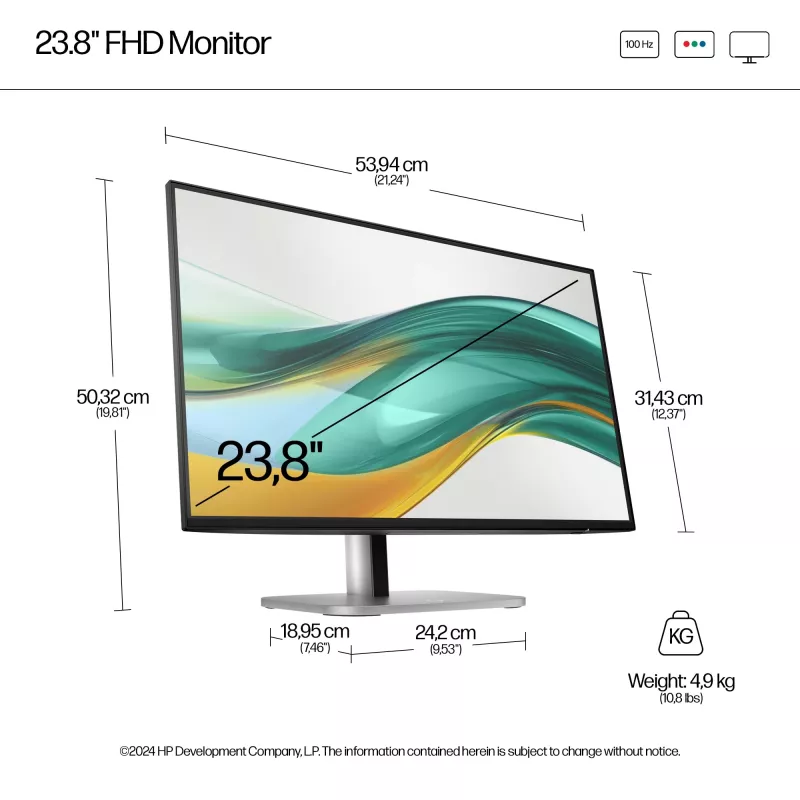 HP Series 5 Pro 60,5 cm (23,8 palca) FHD monitor bez stojana – 524pf