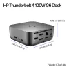 Dokovacia stanica HP Thunderbolt 4 100W G6 káblové pripojenie 5K Ultra HD