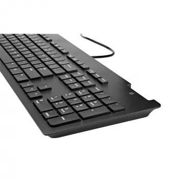 HP Business tenká v2 Smartcard klávesnica, Full-size (100%), káblová, USB, čierna