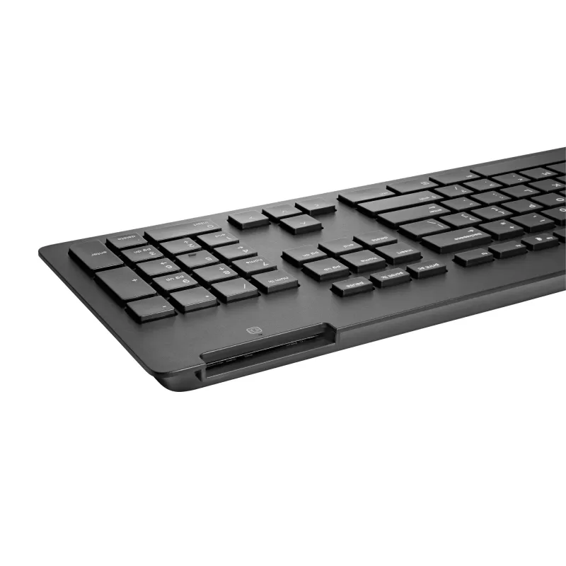HP Business tenká v2 Smartcard klávesnica, Full-size (100%), káblová, USB, čierna
