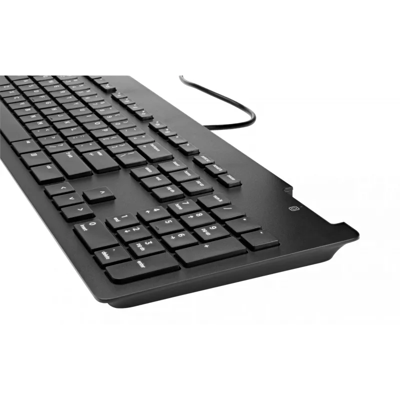 HP Business tenká v2 Smartcard klávesnica, Full-size (100%), káblová, USB, čierna