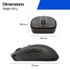 Bezdrôtová myš HP 405 Quiet — obojručná, optická 1200 DPI, RF Wireless + Bluetooth, 5 tlačidiel, na batérie, čierna