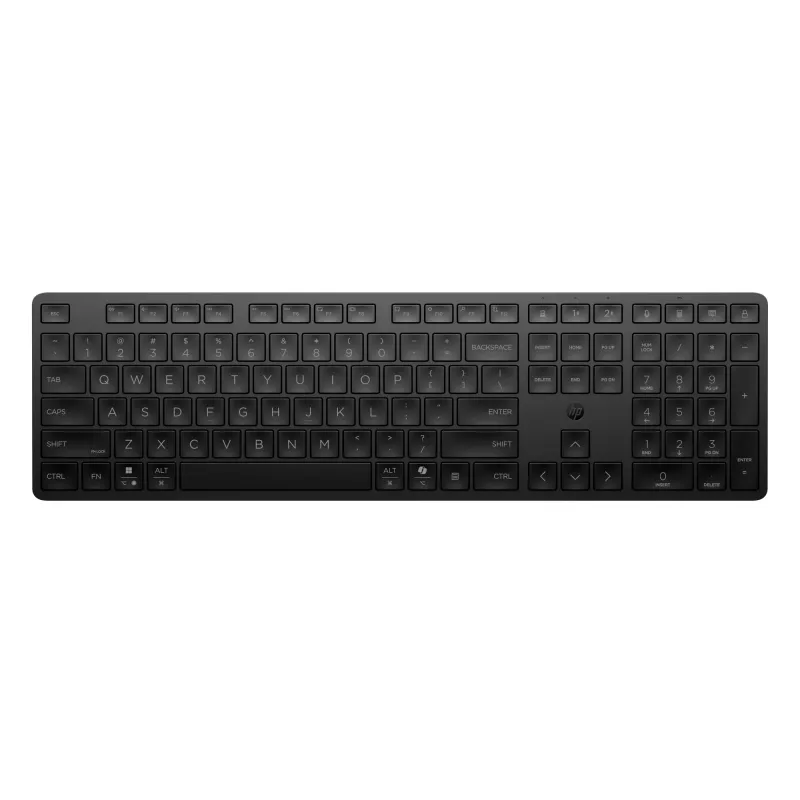 HP 495K Multi-Device Dual-Mode klávesnica, Full-Size (100 %), bezdrôtová, USB + Bluetooth, čierna