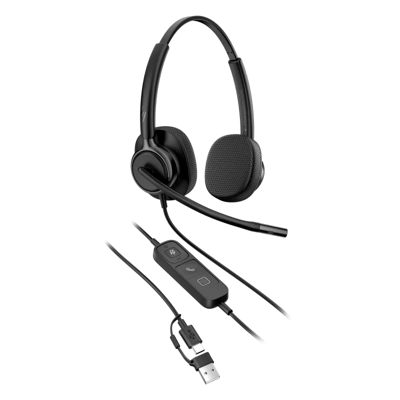 HP Poly Mission 415 monaurálny káblový USB headset (Bulk), 99 g, čierny
