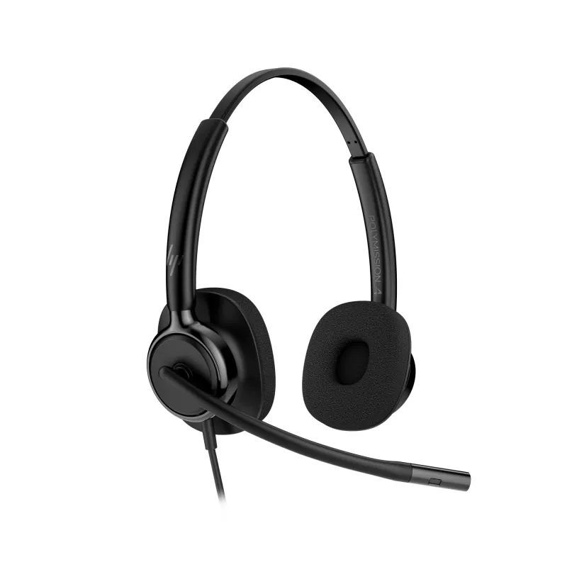 Káblový stereo headset HP POLY Mission 425 Classic, USB konektor, 126 g