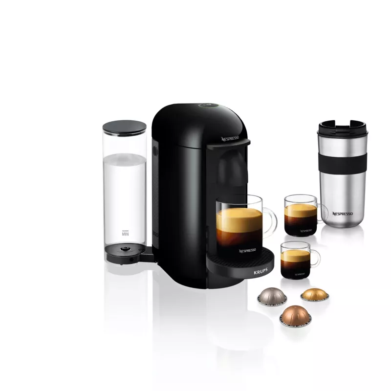 Kávovar na espresso a kapsuly KRUPS Nespresso Vertuo XN903810 čierna