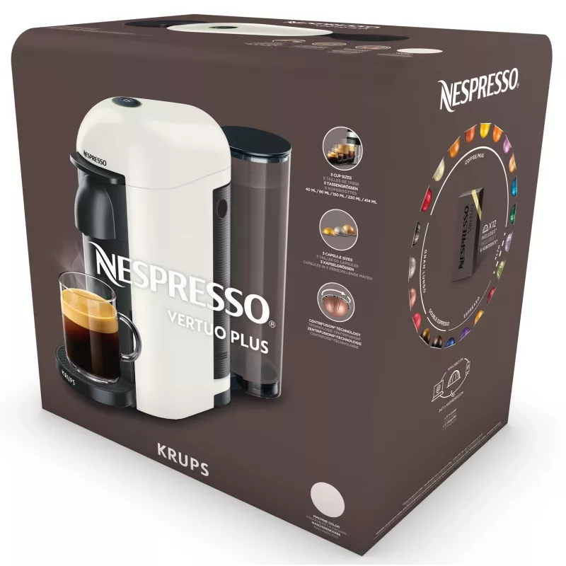 Kávovar na espresso a kapsuly KRUPS Nespresso Vertuo XN903810 čierna