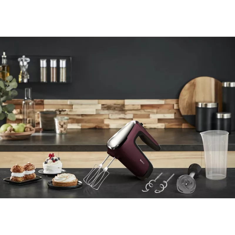 Tefal Powermix Silence HT6525 ručný mixér 600 W červená
