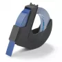 DYMO Authentic Embossing Label Tape | 9 mm x 3 m rolka | biela tlač na modrej | samolepiaca | pre embosovacie prístroje | 1 kus