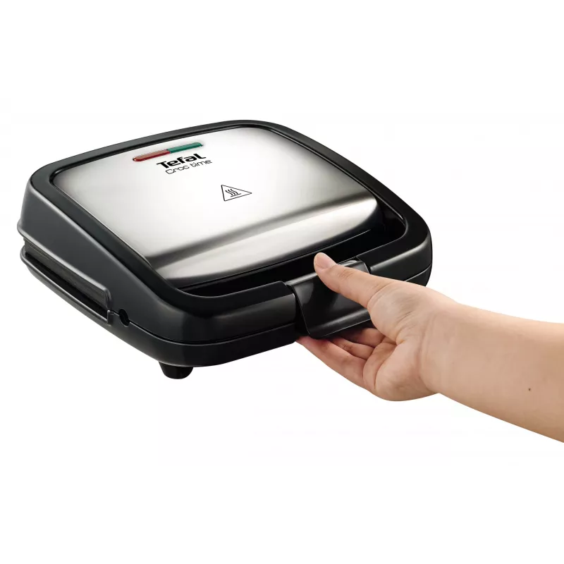 Kontaktný gril Tefal SM193D – elektrický stolný gril, čierna a nehrdzavejúca oceľ, 1,9 kg