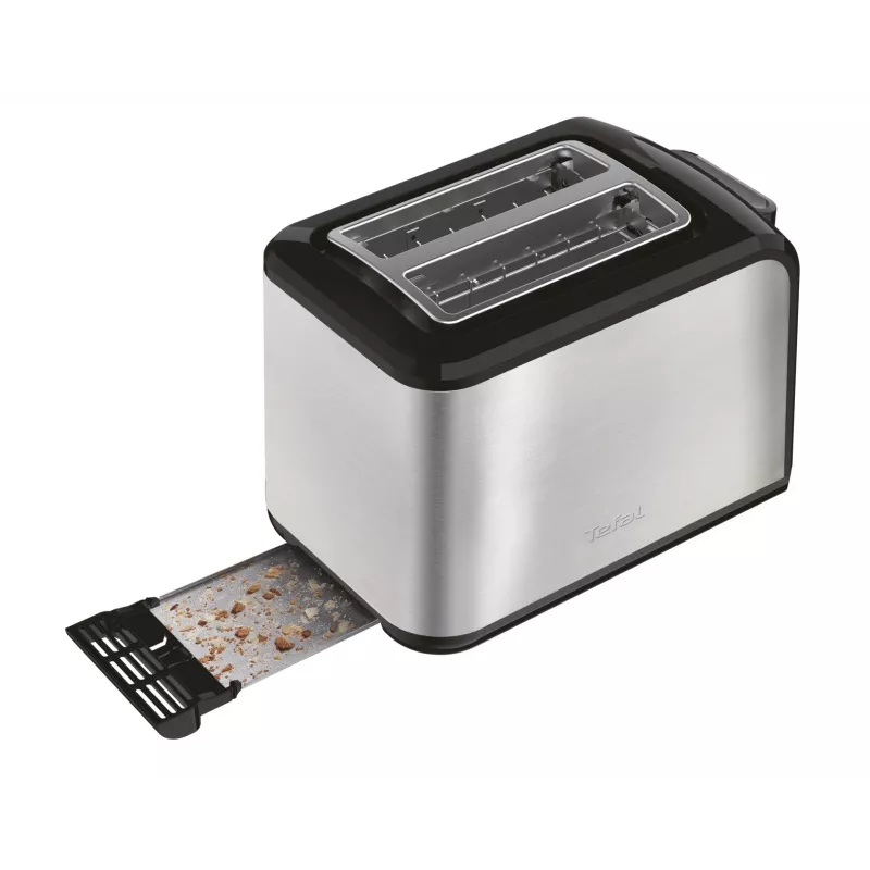Tefal Express TT410D hriankovač 7 2 plátky 850 W čierna, nehrdzavejúca oceľ