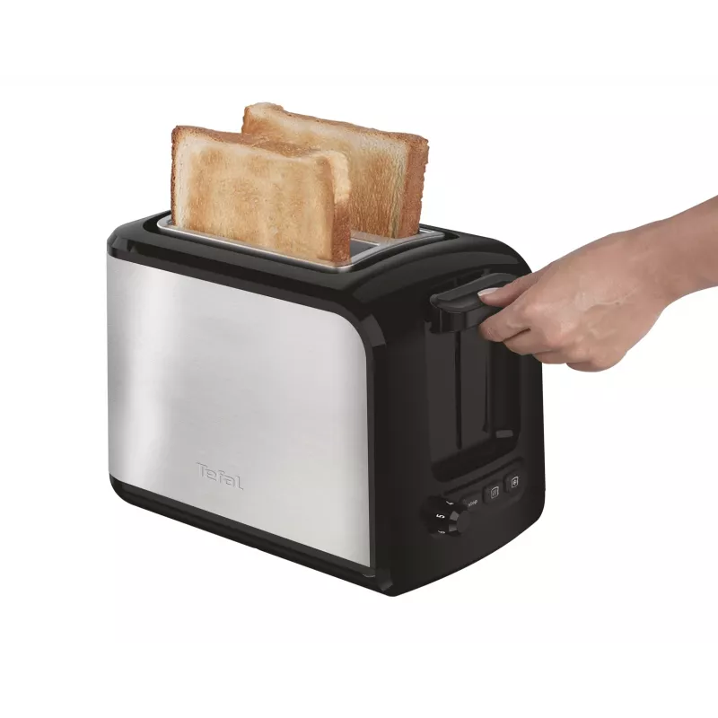Tefal Express TT410D hriankovač 7 2 plátky 850 W čierna, nehrdzavejúca oceľ