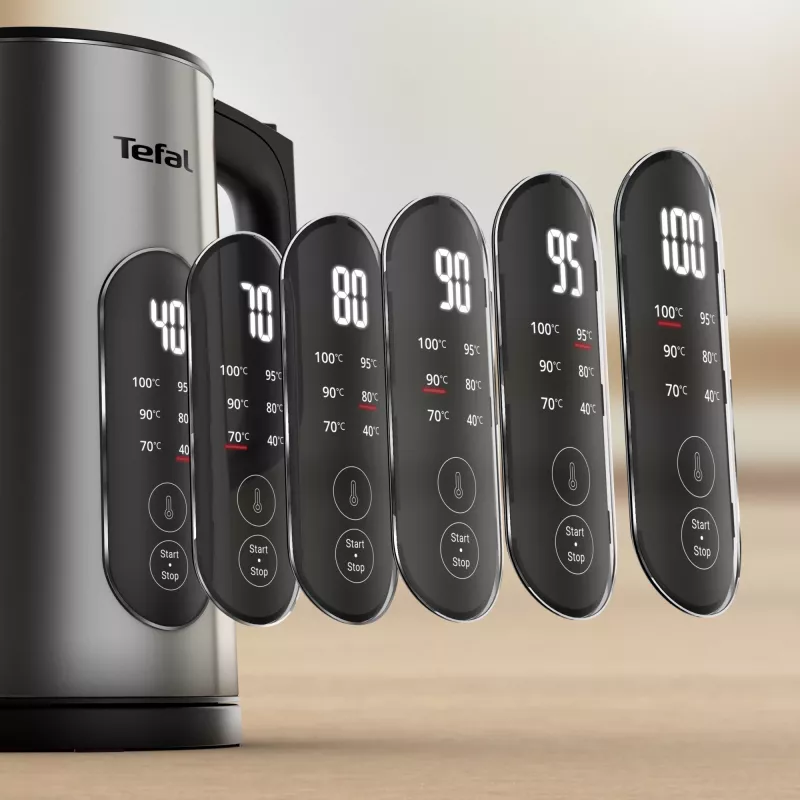 Tefal Selection KI871DE0 rýchlovarná kanvica 1,7 l 1500 W čierna, nehrdzavejúca oceľ