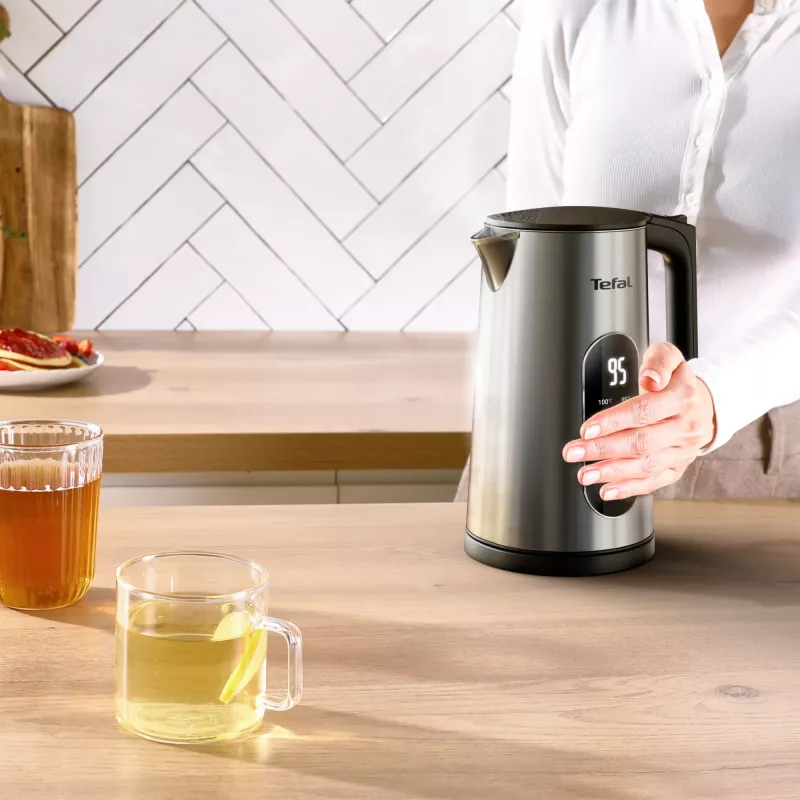 Tefal Selection KI871DE0 rýchlovarná kanvica 1,7 l 1500 W čierna, nehrdzavejúca oceľ