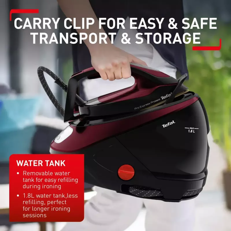 Tefal Pro Express Protect GV9230 2600 W 1,8 l čierna, burgundská
