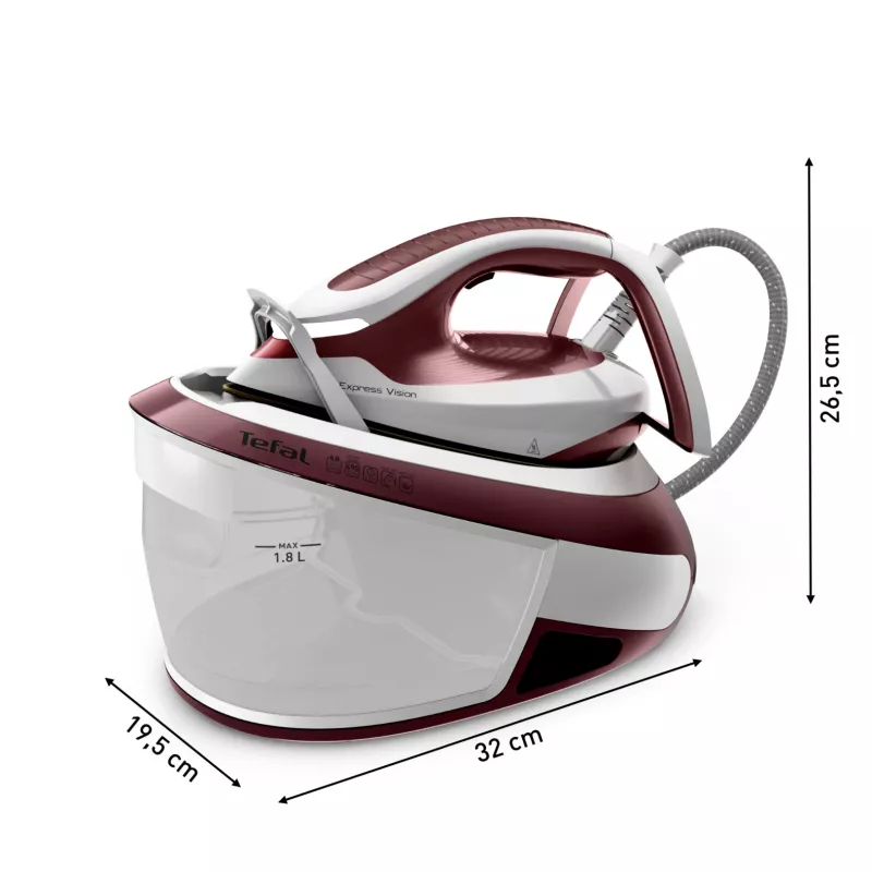 Tefal Express Vision SV8150 2800 W 1,8 l Durilium AirGlide Autoclean žehliaca plocha červená, biela