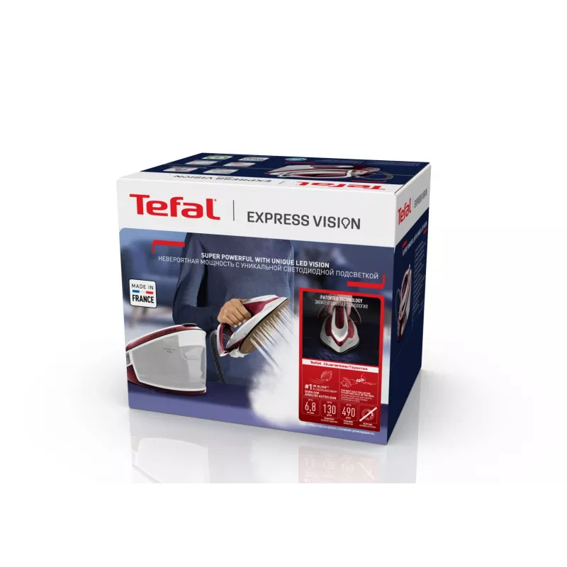 Tefal Express Vision SV8150 2800 W 1,8 l Durilium AirGlide Autoclean žehliaca plocha červená, biela