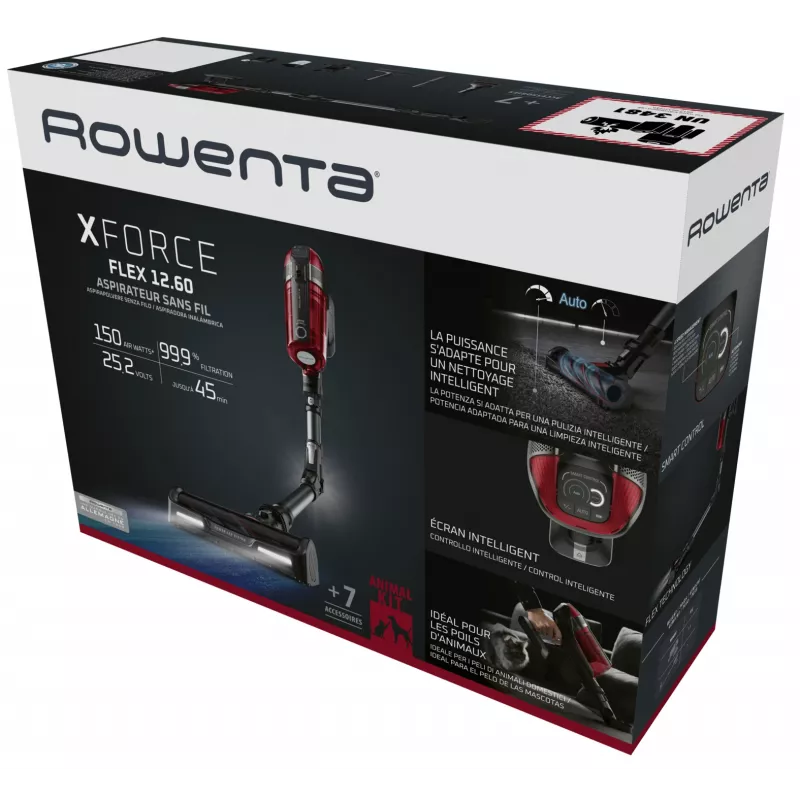 Rowenta RH98A8 2-in-1 akumulátorový vysávač bez vrecka 0,9 l 320 W červená, sivá