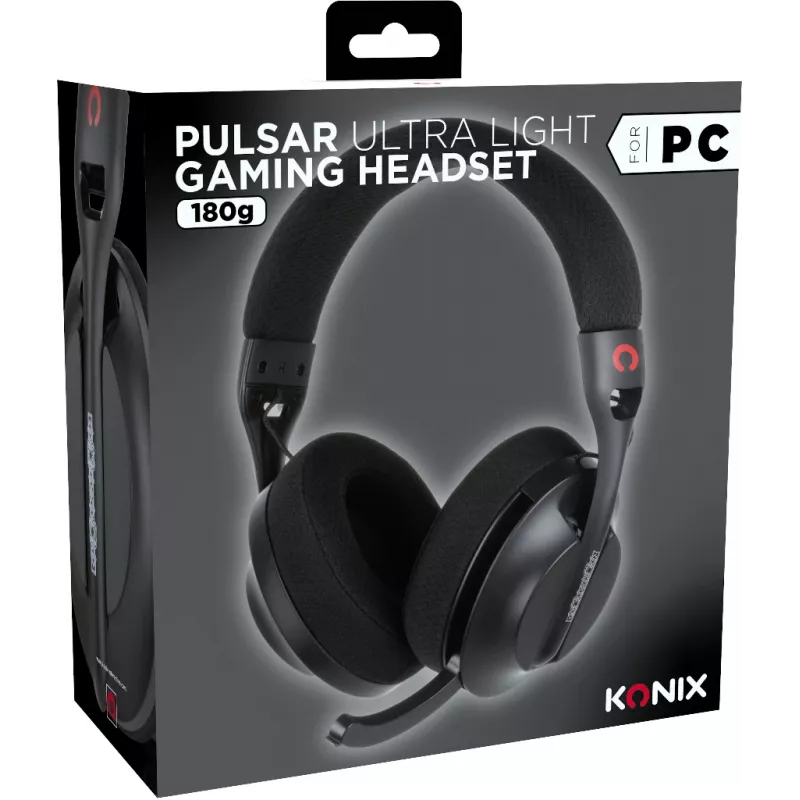Konix PULSAR headset káblový a bezdrôtový cez hlavu herný USB Type-C Bluetooth čierna