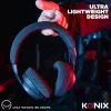 Konix PULSAR headset káblový a bezdrôtový cez hlavu herný USB Type-C Bluetooth čierna