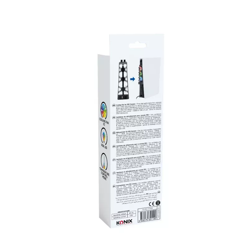 Konix 61889000052 diel/príslušenstvo hernej konzoly chladiaci ventilátor