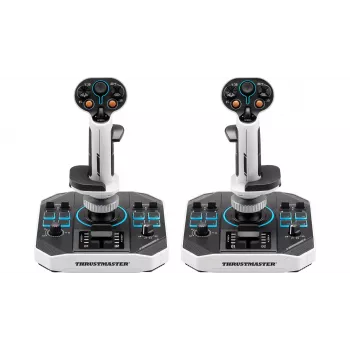 Flightstick Thrustmaster Sol-R 2 HOSAS Space Sim Duo — káblový USB Type-C, analógový/digitálny, čierna/biela