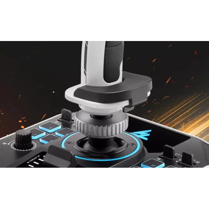 Flightstick Thrustmaster Sol-R 2 HOSAS Space Sim Duo — káblový USB Type-C, analógový/digitálny, čierna/biela