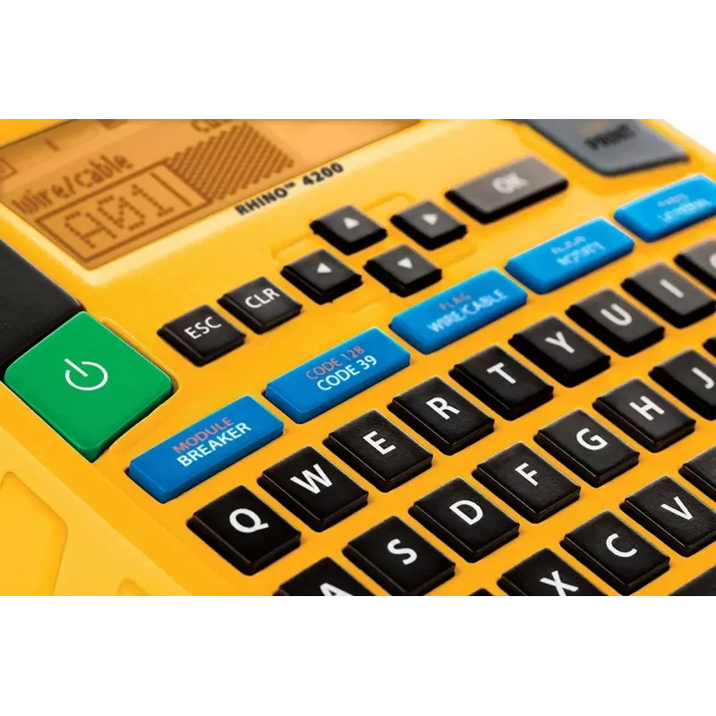 Tlačiareň etikiet Dymo Rhino 4200 Wireless QWERTY — termotransfer, LED displej, Li-Ion batéria, bezdrôtová, 100 formátov etikiet