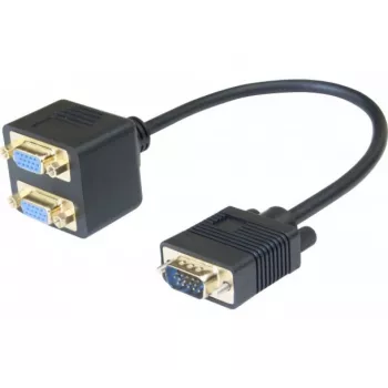 Hypertec 137036-HY VGA kábel 0,3 m VGA (D-Sub) 2 x VGA (D-Sub) čierna
