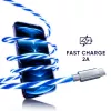 Oniverse USB-A na USB-C Quick Charge kábel s LED - 2 metre - biely (multiplatforma)