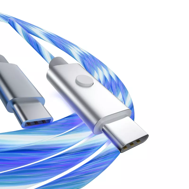 Oniverse USB-C na USB-C rýchlonabíjací kábel – 2 metre – LED (multiplatforma)