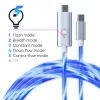 Oniverse USB-C na USB-C rýchlonabíjací kábel – 2 metre – LED (multiplatforma)