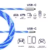 Oniverse USB-C na USB-C rýchlonabíjací kábel – 2 metre – LED (multiplatforma)