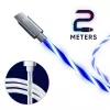 Oniverse USB-C na USB-C rýchlonabíjací kábel – 2 metre – LED (multiplatforma)