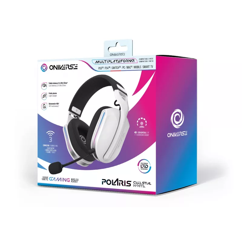 Oniverse bezdrôtový herný headset Polaris - Celestial White (multiplatformový)