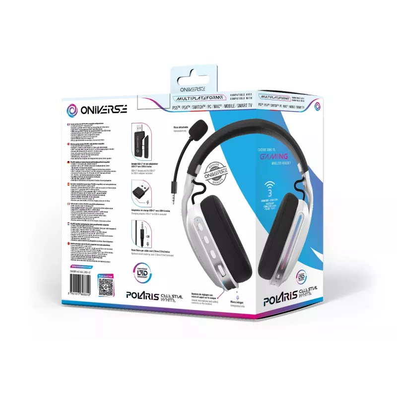 Oniverse bezdrôtový herný headset Polaris - Celestial White (multiplatformový)