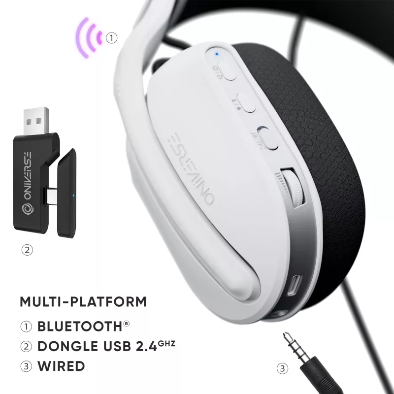 Oniverse bezdrôtový herný headset Polaris - Celestial White (multiplatformový)