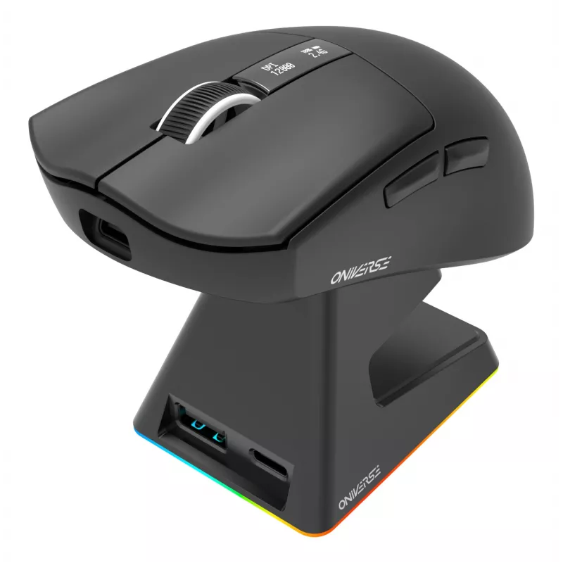 Oniverse – bezdrôtová gaming myš Vanguard + dock – Nocta čierna (PC)