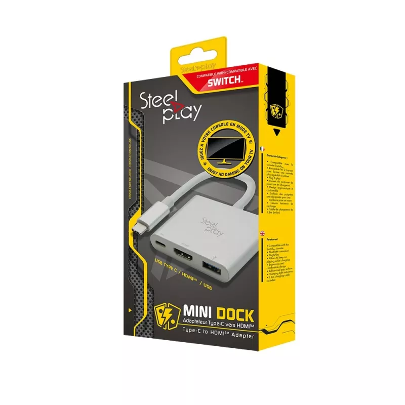 Steelplay Mini Dock – HDMI adaptér (Switch), USB Type-C, HDMI výstup
