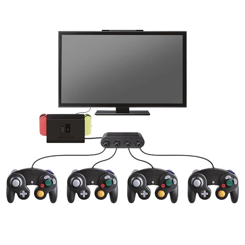 Steelplay Gamecube® adaptér ovládačov (Switch), Nintendo Switch, adaptér, čierny, USB, káblový, 1 ks