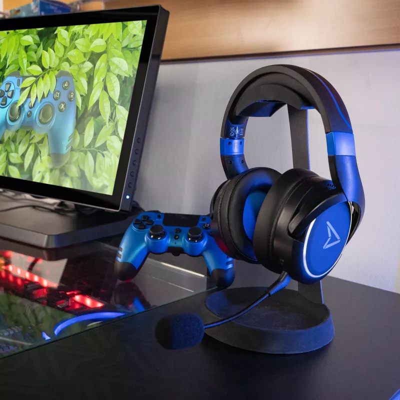 Lexip Metaltech headset – bezdrôtový, nízka latencia, 32 h výdrž batérie – kobaltovomodrá