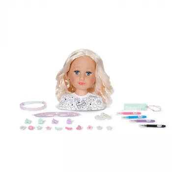 BABY born Styling Head Paint Artist, make-up/stylingová hlava bábiky, ženské, 3 rok(y), chlapec/dievča, viacfarebné