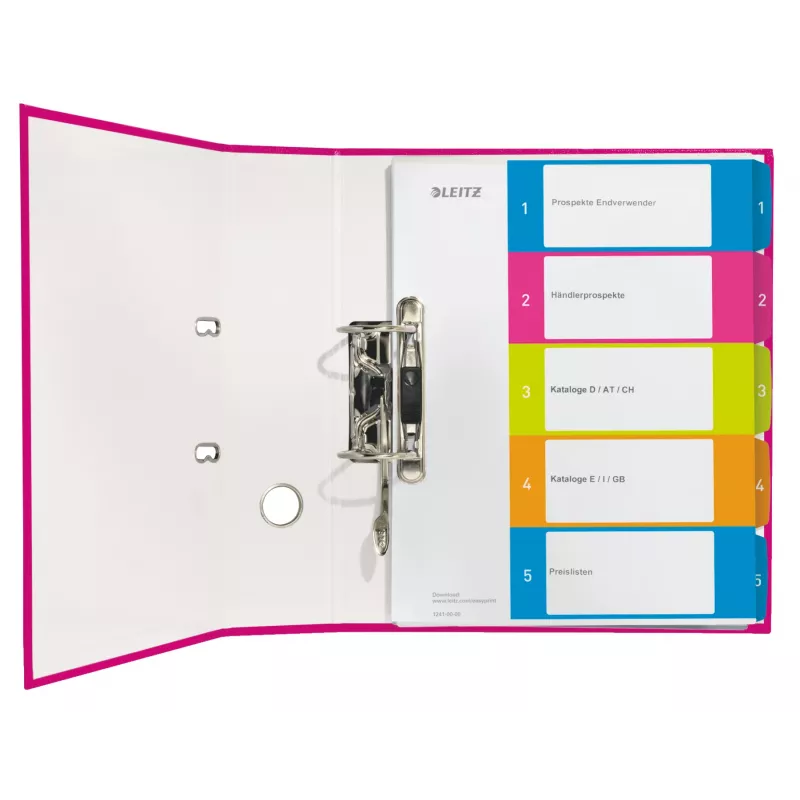 Leitz Indexy Printable PP A4+ 1-5 WOW, číselný register, polypropylén (PP), A4 Maxi, 245 mm, 305 mm
