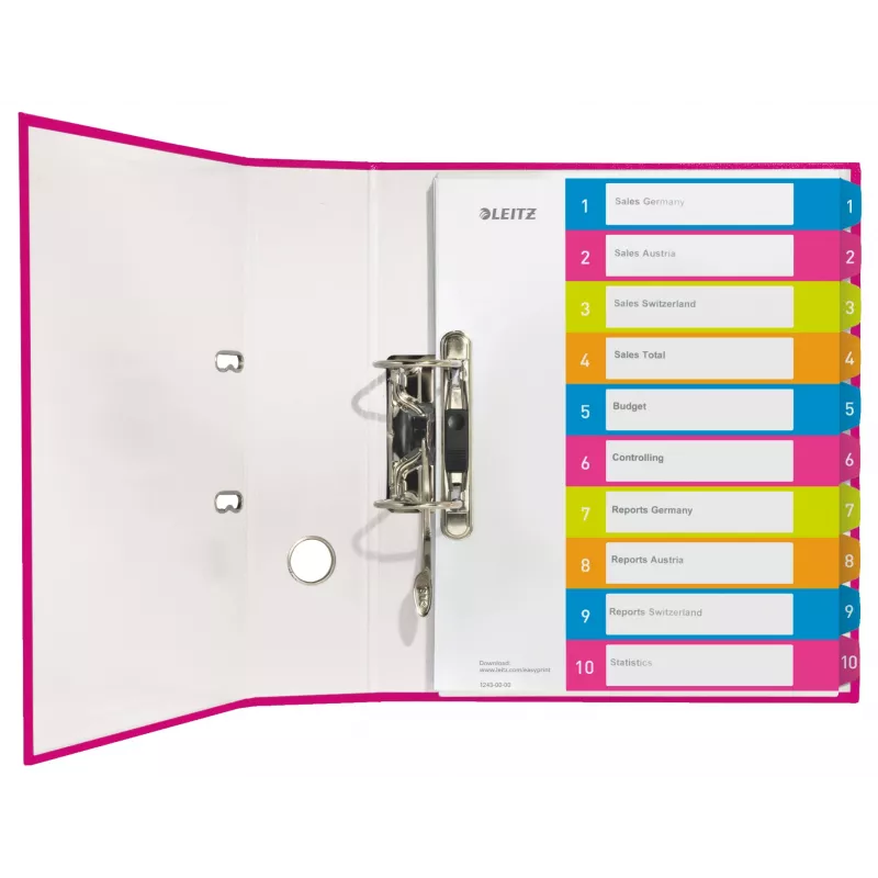 Leitz Indexy Printable PP A4+ 1-10 WOW, číselný register, polypropylén (PP), viacfarebný, na šírku, A4 Maxi, 245 mm