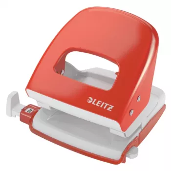 Leitz dierovač 5008 NeXXt, 2-dierový 30 listov, 30 listov, červený, kov, 8 cm, A6, 5,5 mm