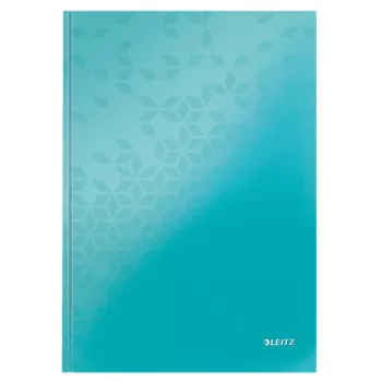 Leitz zápisník WOW A4 linajkovaný s tvrdou väzbou 90 g/80 listov, vzor, modrá, A4, 80 listov, 80 g/m², linajkovaný papier